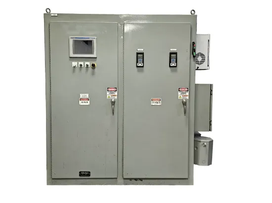 Picture of Allen Bradley PLC cabinet, 26"D x 84"H x 84"W